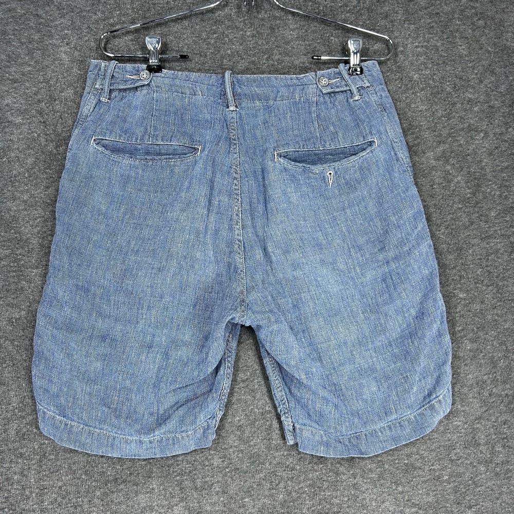 RRL Double RL Shorts Mens 30 Blue 100% Linen 8" inseam - Picture 6 of 13